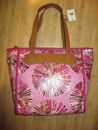 NEW* Fossil Handbag Bag Key Per Tote SHOPPER Multi $98 RETAIL Pink Multi