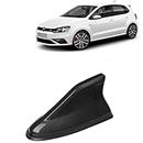KINGSWAY® Shark Fin Car Antenna Compatible with Volkswagen Polo GT (Year 2012-2022), Universal Size Car Radio FM AM, Waterproof ABS Body, Easy Replacement, 1 Piece, Black Color