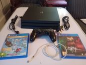 Sony PS4 PRO 1TB Console Bundle With Official Controller + 2 Boxed Games