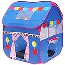 Homecute Foldable Pop Up Hut Type Kids Toys Jumbo Size Play Tent House for Boys and Girls. (Blue)