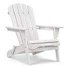Wood Adirondack Chair Outdoor Chairs Patio Chairs Lawn Chair Wooden Patio Folding Chair for Outside Porch Chair Fire Pit Chairs for Garden Backyard Pool Balcony Lounge Wood Outdoor Patio Furniture