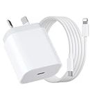 iPhone Fast Charger,20W USB C iPhone Chargers,1M USB C to Lightning Cable with iPhone Charger Plug,Apple Power Adapter for iPhone 15 14 13 12 11 Pro Max Mini iPad