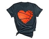 Basketball Heart T Shirt, Basketball T Shirt In All Colors, Perfect Gift For Basketball Player And Basketball Enthusiast