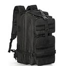 BWBIKE Military Tactical Backpack Outdoor Shoulder Daypack Hiking Trekking Rucksacks Sport Traveling Bag, Black Update