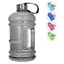 Vaupan Half Gallon Big Water Bottle, 2.2L/73 OZ Large Leak Proof Sports Jug with Handle,Huge BPA Free PETG Plastic Wide Mouth Drinking Container Flask for Fitness Gym Biking Travel Outdoor Water Jug