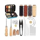 29PCS Leather Sewing Kit, Leather Sewing Waxed Thread Cord with Leather Craft Hand Tools Kit for DIY Sewing