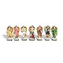 KariGhar Polyresin Seven Archangels Idol Statues Angel Figures Chakra Angels - Reiki Healing Multi Color Small (Set of 7) 4Inch (A0102 (Multicolour))