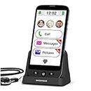 SWISSVOICE S510-C Senior Mobile Phones for Elderly with Lanyard and Charging Dock - Big Button Mobile Phone - Unlocked SIM Free Easy Smartphones for Seniors - SOS button.