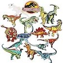Patch Brodé 16Pcs Jurassic Dinosaur Embroidery Cloth Stickers Clothing Decoration Accessories Embroidery Patches Combination Children Clothing Decoration