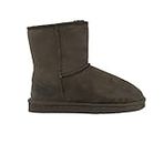 Classic Ugg Boots - Men's, Women's - Mid Height - Premium Australian Sheepskin (Mens 8/Womens 9, Brown)