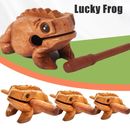 Instrumento musical de madera para niños juguete de percusión regalo de la suerte (to de rana)