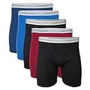 Gildan Men's Underwear Boxer Briefs, Multipack, Mixed Blue/Grey (5-Pack), 2X-Large