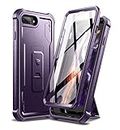 Dexnor for Apple iPhone 7 Plus/8 Plus Case, [Built in Screen Protector and Kickstand] Heavy Duty Military Grade Protection Shockproof Protective Cover for Apple iPhone 7 Plus/8 Plus - Phantom Purple