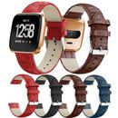 For Fitbit Versa/Lite/ Versa 2 Crocodile Leather Wrist Strap Bracelet Watch Band