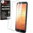 TECHGEAR [2 Pack] Moto E5 Play GLASS Edition, Genuine Tempered Glass Screen Protector Guard Cover Compatible with UK Motorola Moto E5 Play (5.3")