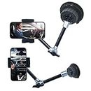 leepiya Car Phone Holder for Video Recording Universal Ball Head Arm for Phone Car Glass Windshield Headrest Rod Dashboard Vlog Record Phone Mount for All Smartphones & Cars