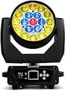 SHEHDS Moving Head Light LED 19x15W RGBW 4in1 Beam/Wash/Zoom Effect Stage Lights Professional DMX512 & Sound Activated Control DJ Lights for Party Wedding Disco and Nightclub - 1 Pack