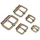 ââ€”â€¢ââ‚¬¿ââ€”â€¢ Swpeet 50 Pcs Bronze Assorted Multi-Purpose Metal Roller Buckles for Belts Hardware Bags Ring Hand DIY Accessories - 1/2 Inch, 5/8 Inch, 3/4 Inch, 1 Inch, 1-1/4 Inch