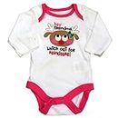 Infant Girls Hey Grandma Watch Out For Reindeers Creeper Christmas Bodysuit