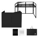 RK RECK DJ Foldable Facade Booth, Replaceable Scrim, Carry Bag And Table Panel
