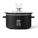 Touchscreen Slow Cooker, Kitchenware by Drew Barrymore, 6QT Programmable Cooker with Touch-Activated Display (Black)