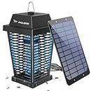 PALONE Electric Solar Insect Killer, Rechargeable 2600 mAh/4500 V USB C Electric UV Mosquito Lamp with 7.5 W/5 V Solar Panel & 3.6 m Type C Cable for Camping, Garden, Indoor