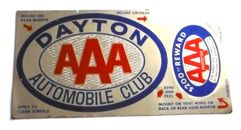 Werbe-Aufkleber AAA Dayton Automobile Club American Automobile Association  80er