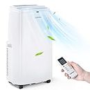 COSTWAY Portable Air Conditioner 9000 BTU, 3 in 1 Air Cooler with Fan & Dehumidifier, Quiet AC Unit Cools Rooms up to 350 sq.ft, Sleep Mode, 3 Fan Speeds, 24H Timer, Digital Display & Remote Control (9000BTU)