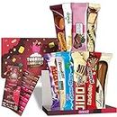 Boîte à Bonbons avec 10 Barres de Chocolat | Bonbons américains et japonais similaires American Candy Box | Boîte de chocolats à la dinde | Collations pleine grandeur dans une boîte à bonbons