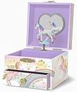 Musical Unicorn Jewellery Box for Girls - Kids Dancing Unicorn Music Box with Mirror, Unicorn Gifts for Little Girls, Jewellery Boxes, Childrens Birthday Gift, Ages 3-10