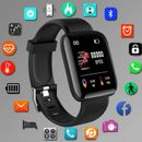 Reloj inteligente Bluetooth para hombres y mujeres impermeable compañero de teléfono para Android Samsung iPhone