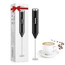 Bonsenkitchen Milk Frother Handheld, Electric Foam Maker with Stainless Steel Whisk, Hand Drink Mixer for Coffee, Lattes, Cappuccino, Matcha, Battery Operated, Stirrer Coffee Wand
