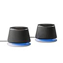 Amazon Basics USB-Powered Computer Speakers With Dynamic Sound, 2 Count, 1 Pair, Black
