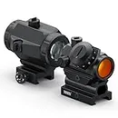 Feyachi RS-23 Red Dot Sight with M40 3X Magnifier Combo Kit, 1x22mm Red Dot Sight & Magnifier Built-in Flip Mount Combo, Absolute Co-Witness