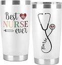 Best Nurse Ever-Nurse Appreciation Gifts-School Nurse Graduation Gifts-Nurse Gifts For Women-Nursing Gifts For New Grad Nurse-CNA NICU L&D EMT LPN Nutrition Facts Nurse Tumbler 20Oz With Straw