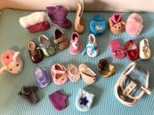 American Girl Muñeca Bitty Baby De Colección Años 90 Individuales Lote Zapatos Botas Pantuflas Mitones