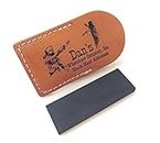 Dan's Whetstone Company Inc. Genuine Arkansas Black Surgical Pocket Knife Sharpening Stone Whetstone 3" X 1" X 1 4" In Leather Pouch Bap 13A L