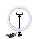 Dyazo 10 Inch LED Ring Light with 3 Level Brightness Dimmable Lighting for Vlogging, You Tube Video, Photo Shoot Live Streaming & Makeup Compatible with All Smart Phones & Cameras