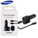 Samsung Adapter 45W Schnellladegerät Autoladegerät Dual Port USB-C Car Charger