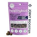 healthybud Hip and Joint Supplement Dog Treats - Soft Beef Liver Bites with Glucosamine, Chondroitin, Green Lipped Mussels, Omega-3, Turmeric, Collagen, Senior Dog Chews for Arthritis Support, 4.6oz