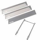 SafBbcue 7635 Grill Parts Kits for Weber Spirit I & II 200,7635 Flavorizer Bars &69785 Grill Burner Tubes for Weber Spirit E210/S210/E220 GS4 Gas Grills with Front Control,15.3"SUS 304 Stainless Steel