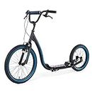 Osprey BMX Scooter | Adult Scooter with Big Wheels, Adjustable Handlebars and Off-Road Calliper Brakes, Black