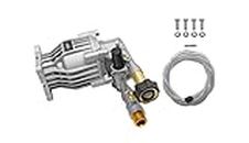 OEM Technologies 90028 Horizontal Axial Cam Replacement Pressure Washer Pump Kit, 3300 PSI, 2.4 GPM, 3/4" Shaft, Includes Hardware and Siphon Tube, for Residential and Industrial Gas Powered Machines, Silver