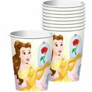 Disney Beauty and The Beast Belle Party Supplies Paper Cups (Pack 8 / 266ml)