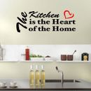 The Kitchen is the Heart of the Home Kitchen Wall Art Sticker Decal in 3 Sizes