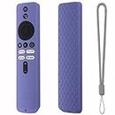 Oboe Silicone Tv Remote Cover Compatible with Redmi Tv 4k Ultra 43 inch/ Xiaomi OLED Series 55 inch/ Xiaomi 5A Series 32/40/43 inch Remote Protective Case with Loop (Lavender Grey) [REMOTE NOT INCLUDED]