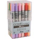 Copic Ciao Double-Tip Artists' Markers - Basic Set of 24 Colours