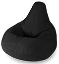 Beautiful Beanbags Highback Beanbag for Kids Indoor or Outdoor Bean Bag for Children - Water Resistant - Kids Lounge Chair - Home or Garden Bean Bags 35 Inches - Manufactured in UK - Black