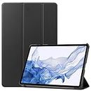 pour Tablet Samsung Galaxy Tab S9 2023 Coque Flip Case Cover Etui Bumper avec Support Fonction Housse Samsung Galaxy Tab S9 2023 Tablette-Black
