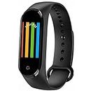 Rambot (Special with 10 Years Warranty) New M5 Smart Band - No. 1 Fitness Band, 1.1-inch AMOLED Color Display, 2 Weeks Battery Life, Health Tracking Device-Black